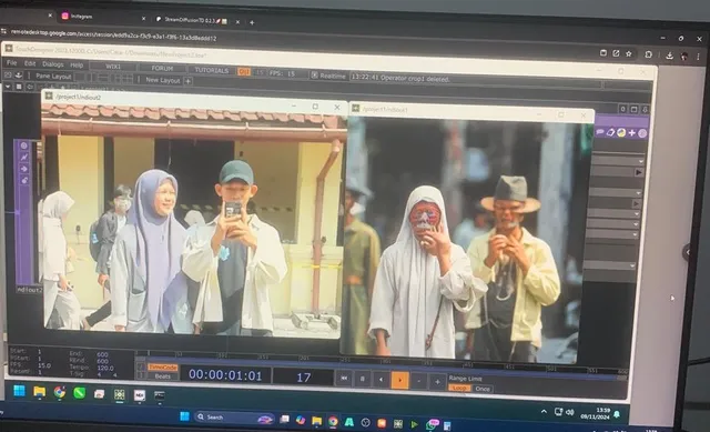 Transformasi visual pengunjung melalui sistem TouchDesigner.