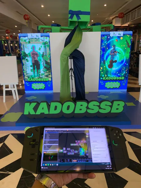 Dua panel dan sistem visual realtime pada Kado Bank Sulselbar 2025.