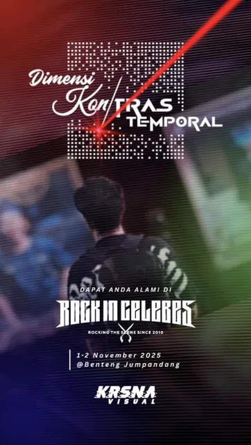 Poster Dimensi Kontras Temporal untuk presentasi di Rock in Celebes.
