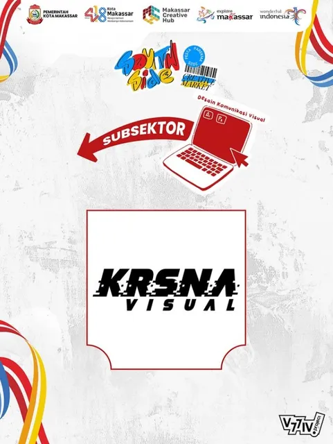 Poster partisipasi Krsna Visual dalam Southside Creative Market.
